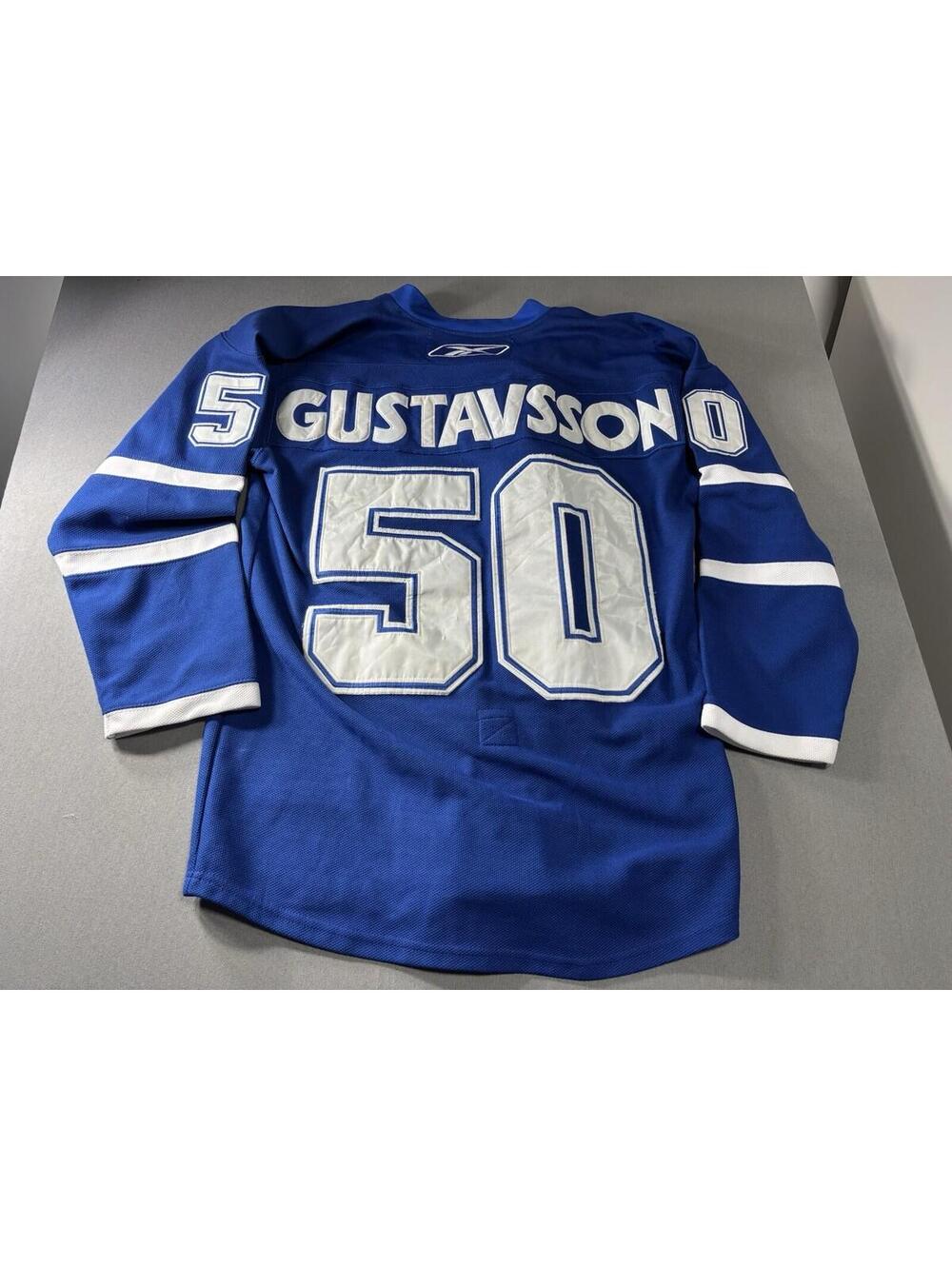 JONAS GUSTAVSSON #50 TORONTO MAPLE LEAFS SHIRT JERSEY REEBOK SIZE MENS 48